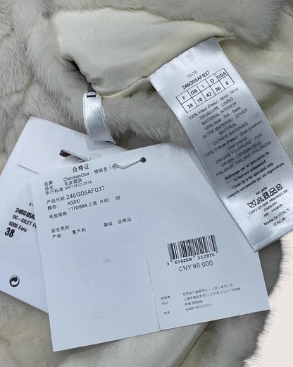 Christian Dior Mink Fur Vest White FR 38