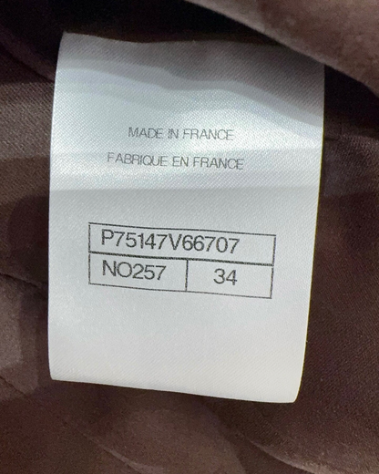 Chanel 23A Tweed Jacket Beige/Ecru, Green, Brown, Multicolor FR 34