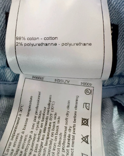 Chanel 16P Denim Mini Skirt Blue FR 34