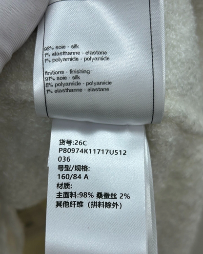 Chanel 26C Scalloped Pocket Top White, Black FR 36