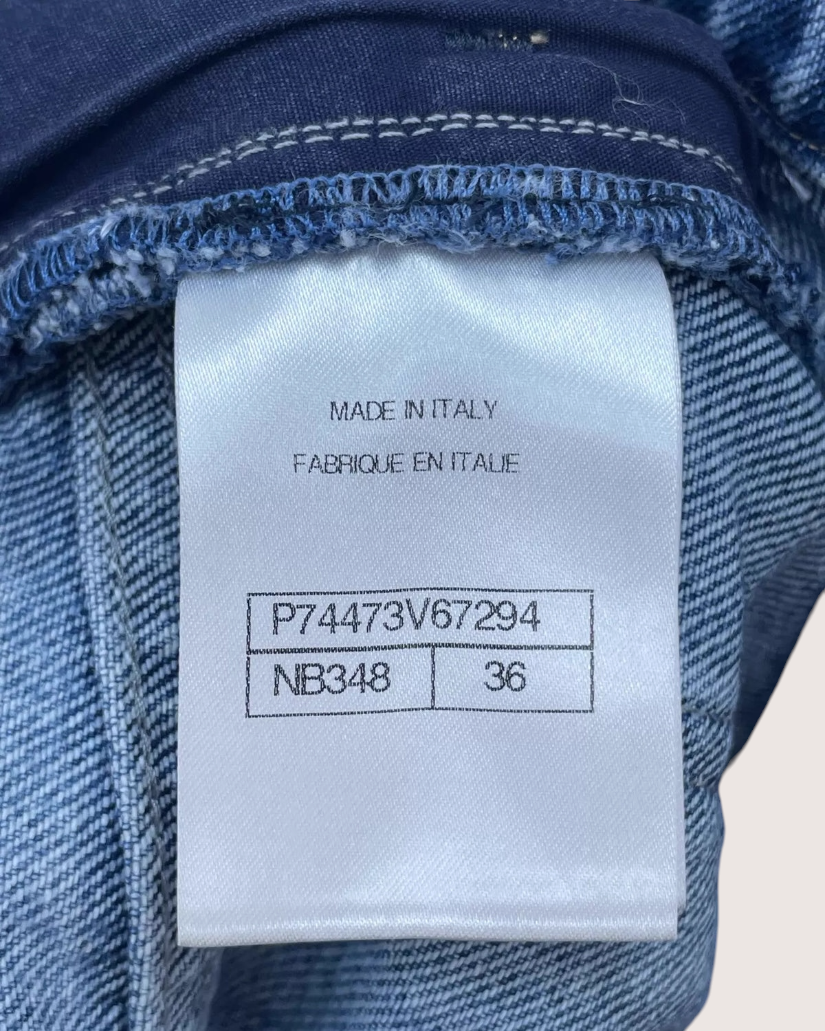 Chanel 23N Coco Neige Chain-Trim Denim Jeans