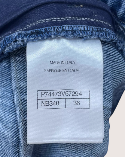 Chanel 23N Coco Neige Chain-Trim Denim Jeans