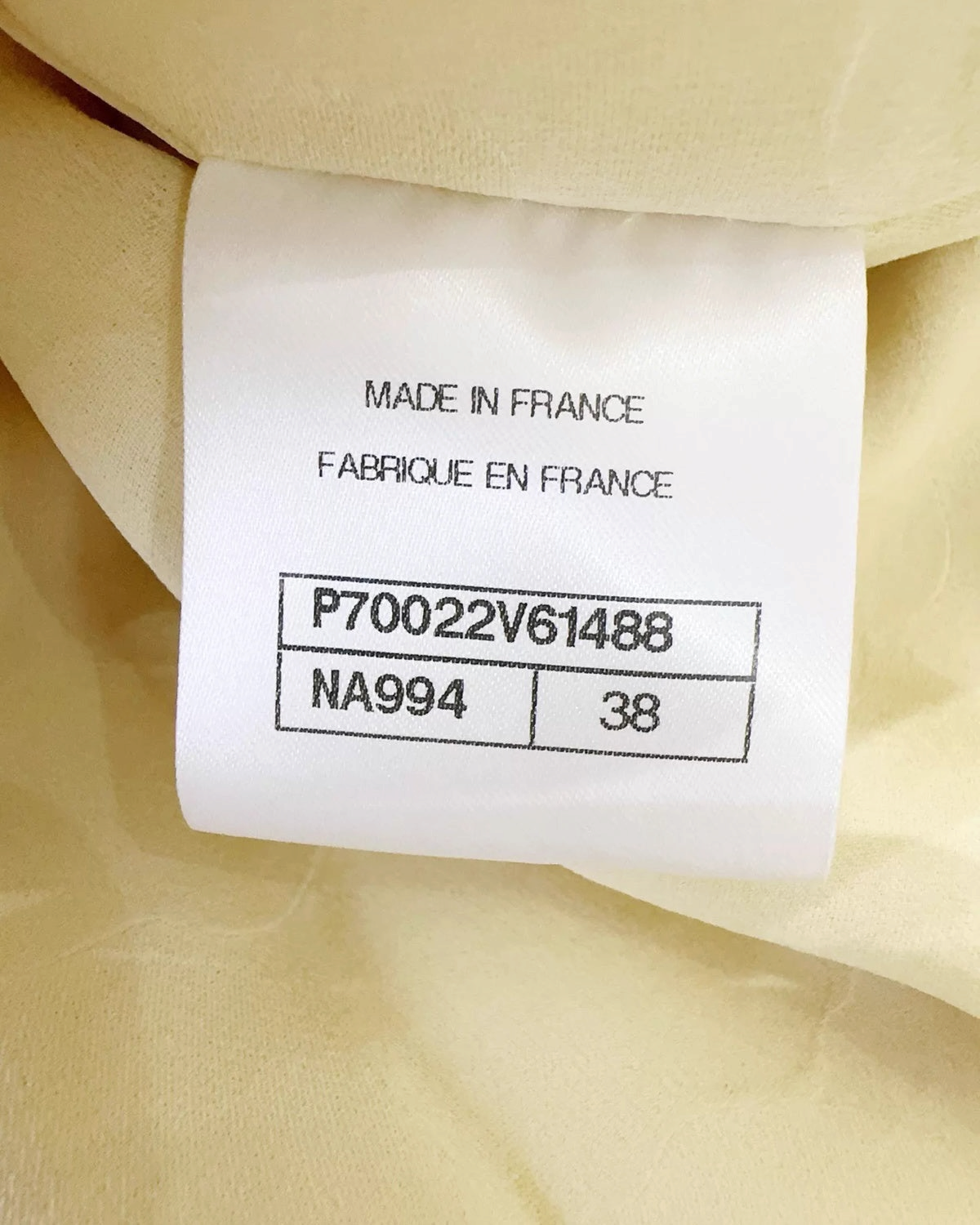 Chanel 21C Fringe Tweed Jacket Yellow FR 38