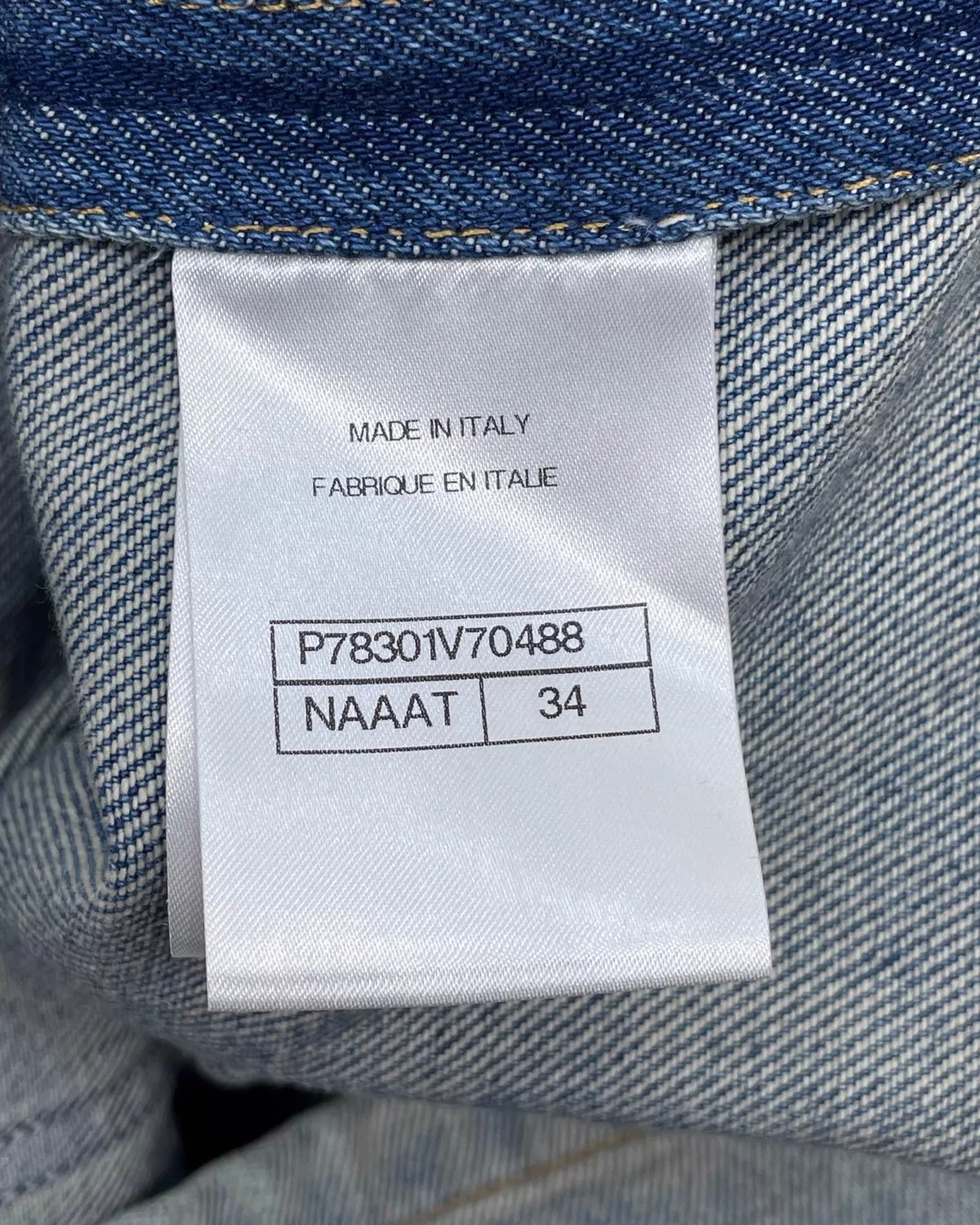 Chanel 24K Washed Denim Jacket Blue FR 34