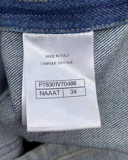 Chanel 24K Washed Denim Jacket Blue FR 34