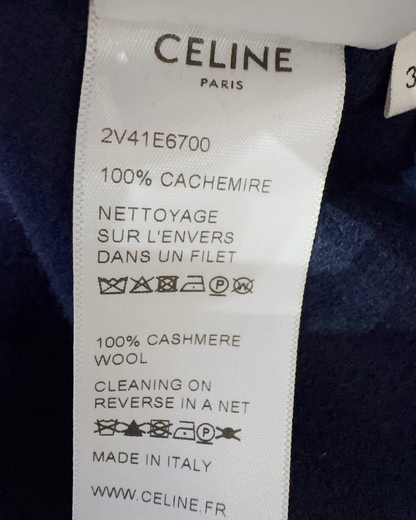 Celine Cashmere Jacket Navy, Gold FR 38