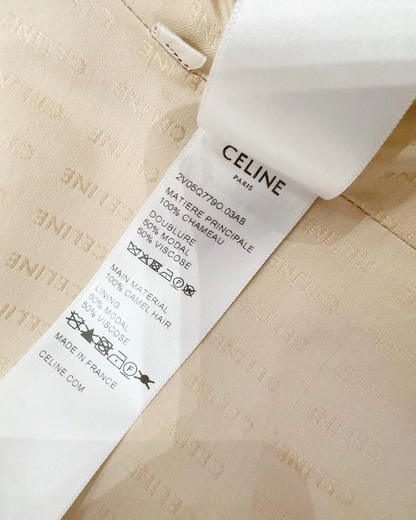 Celine Wool Four-Pocket Jacket Beige/Ecru FR 34