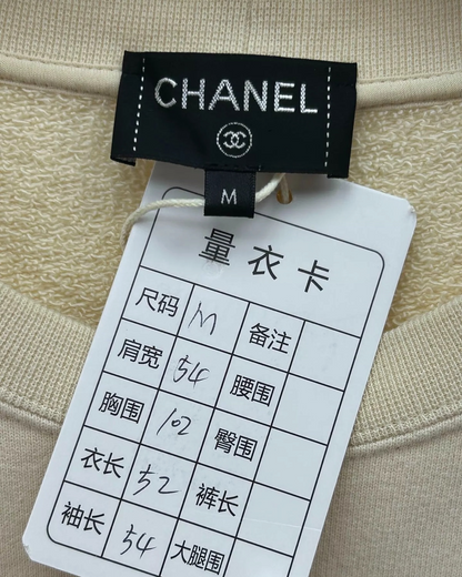 Chanel 20A 21A Rue Cambon Sweatshirt Beige/Ecru FR 38
