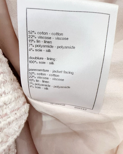 Chanel 24P Tweed Jacket - Beige/Ecru, White, view 7