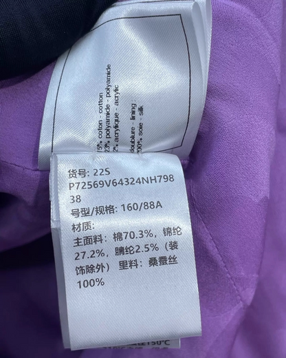 Chanel 22S Plaid Four-Pocket Tweed Jacket Purple, Black FR 38