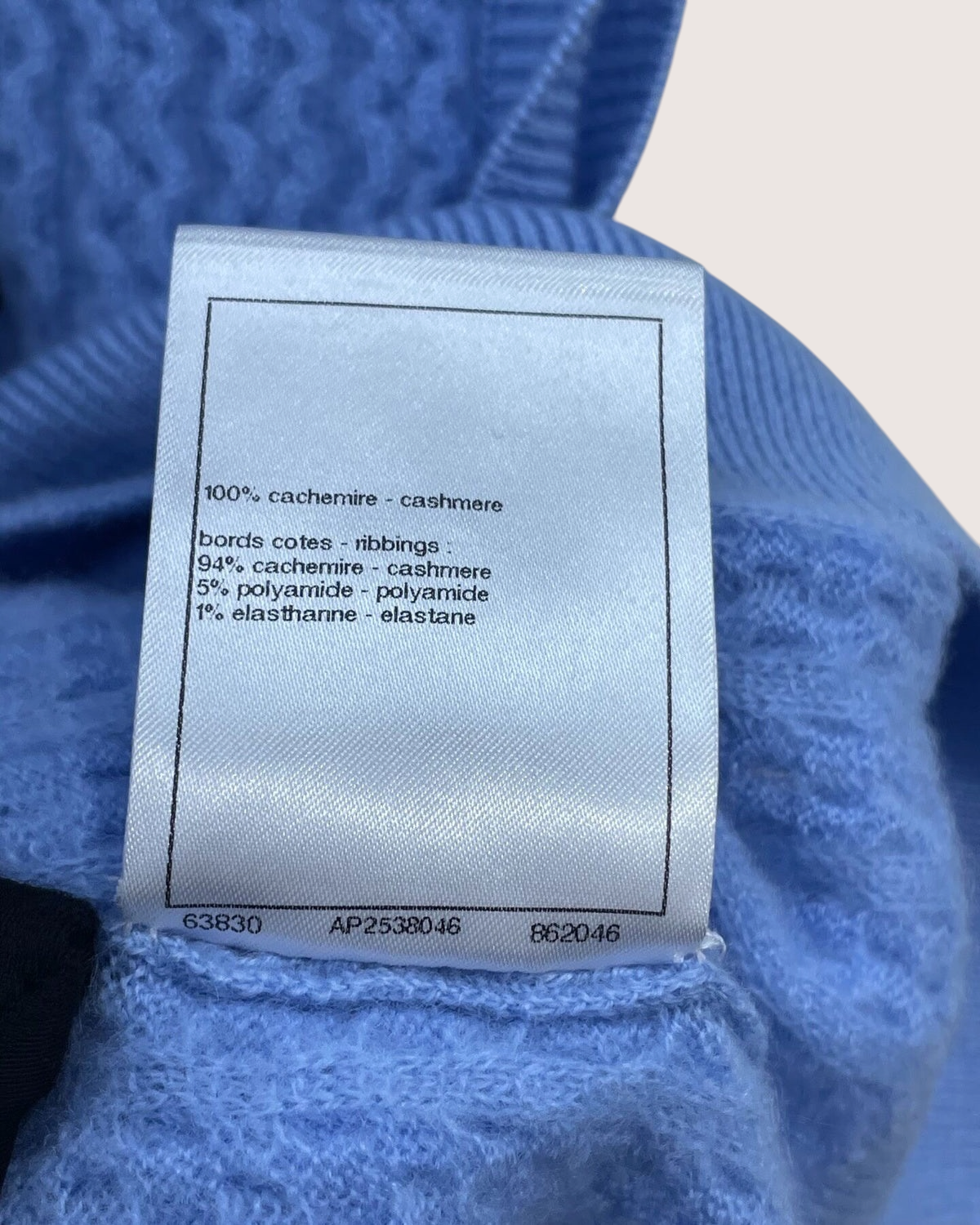 Chanel 24B Cashmere Cable-Stitch Vest Blue FR 34