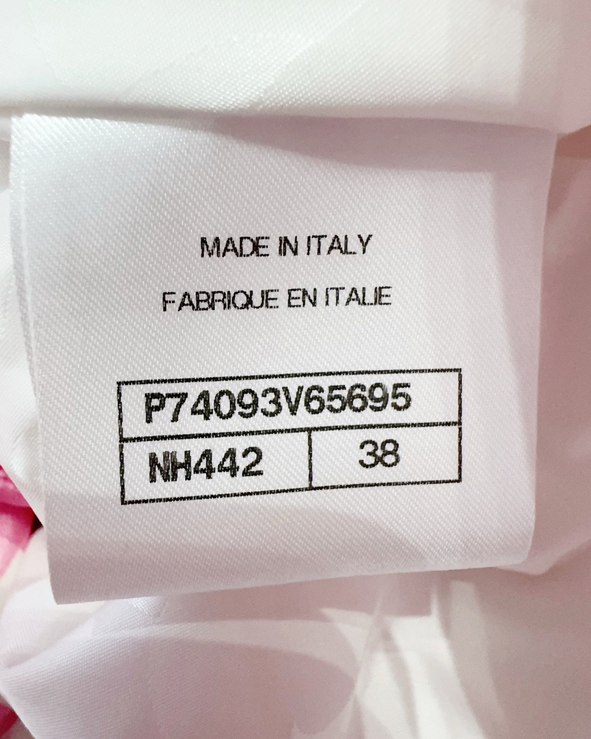Chanel 23C Gingham Badge Jacket Pink, White, Multicolor FR 38