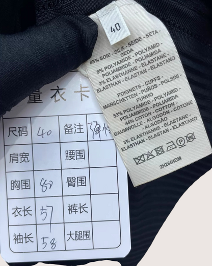 Hermès Hermes Silk Ribbed Sweater Black FR 40