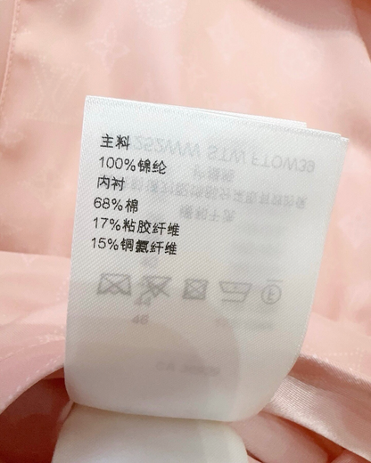 Louis Vuitton Monogram Zip-Up Jacket Pink FR 34