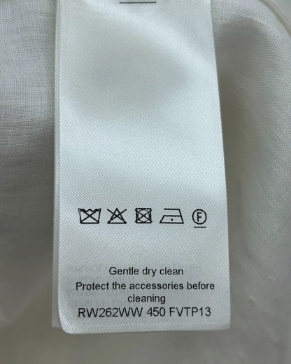 Louis Vuitton Embroidered Logo Short-Sleeve Shirt White FR 34
