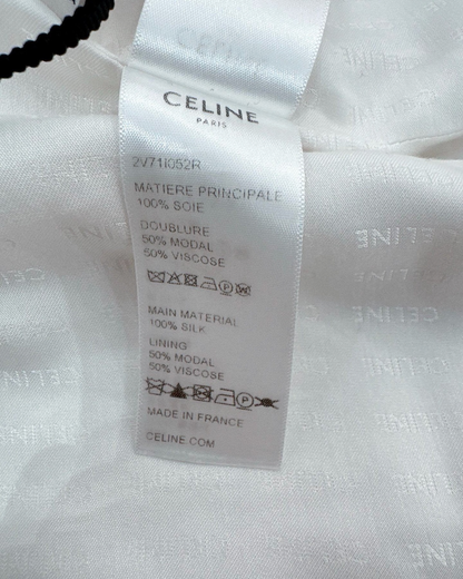 Celine Tweed Braided-Trim Jacket Beige/Ecru FR 36