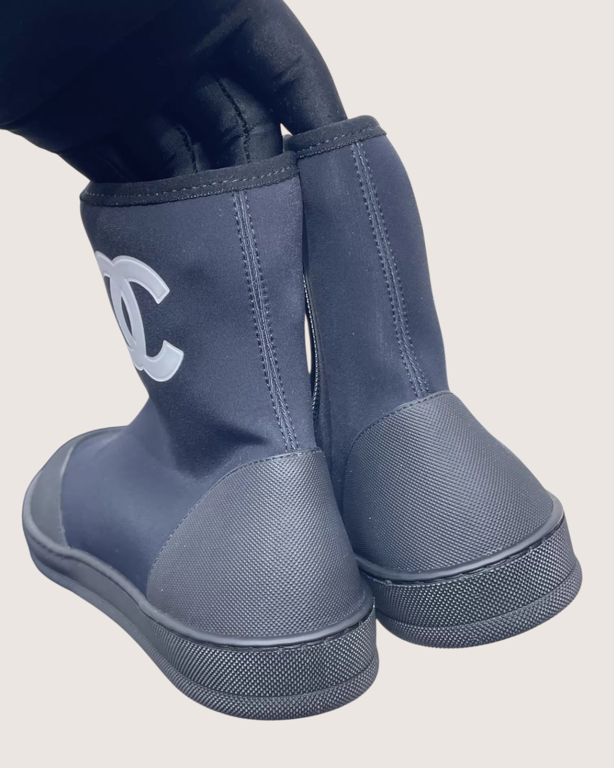 Chanel Coco Beach CC Logo Short Boots Black ["EU 35"]
