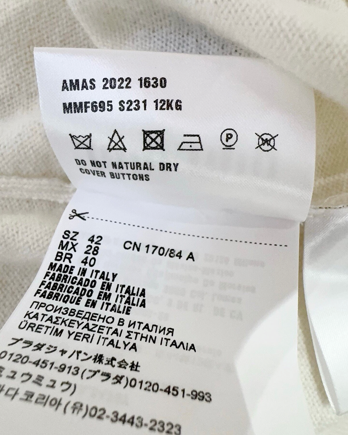 Miu Miu Cashmere Colorblock Cardigan White, Black FR 38