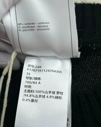 Chanel 24B Cashmere Sweater Black FR 36
