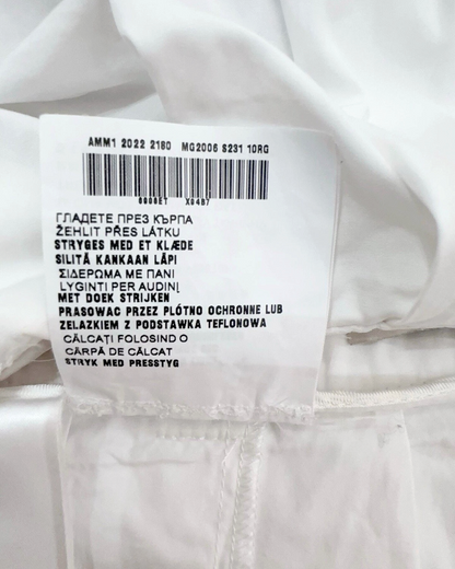 Miu Miu Pleated Logo Mini Skirt White FR 36
