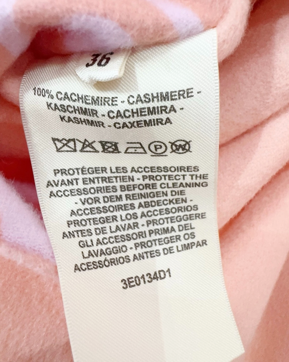 Hermès Reversible Chaîne d'Ancre Cashmere Jacket Pink, Beige/Ecru