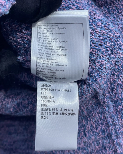 Chanel 25P Tweed Jacket Purple FR 36