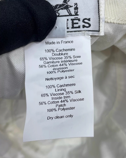 Hermès Cashmere Bucket Hat Beige/Ecru FR 36