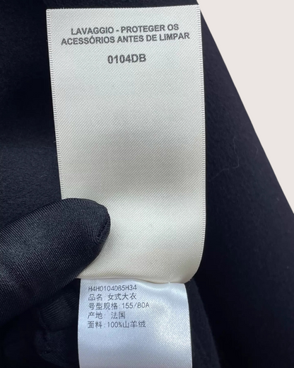 Hermès Hermes Cashmere Belted Coat Navy FR 34
