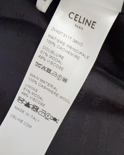 Celine Cashmere Jacket Black FR 36