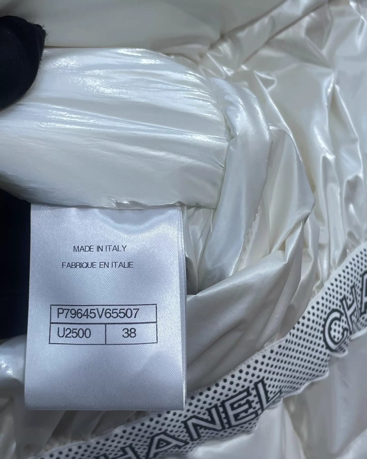 Chanel 25N Coco Neige Puffer Jacket Black, White FR 38