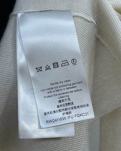 Louis Vuitton Cashmere V-Neck Cardigan White FR 36