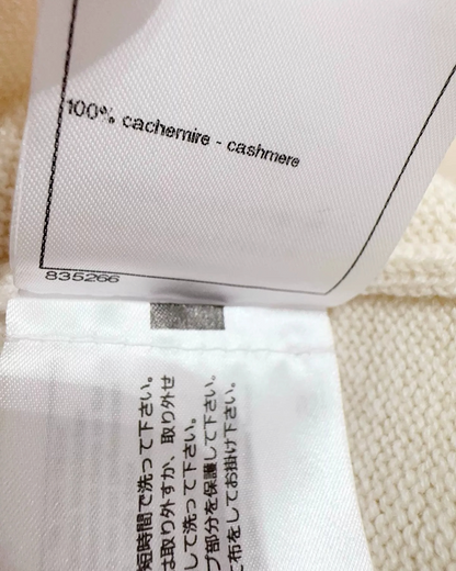 Chanel Long Striped Cardigan White, Pink FR 36