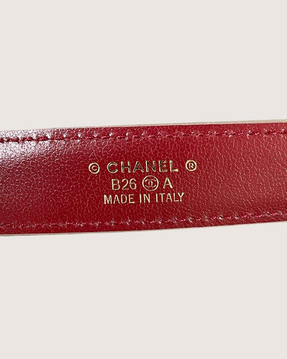 Chanel 26A Square-Buckle Belt Grey One Size