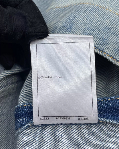 Chanel 24K Washed Denim Jacket Blue FR 34