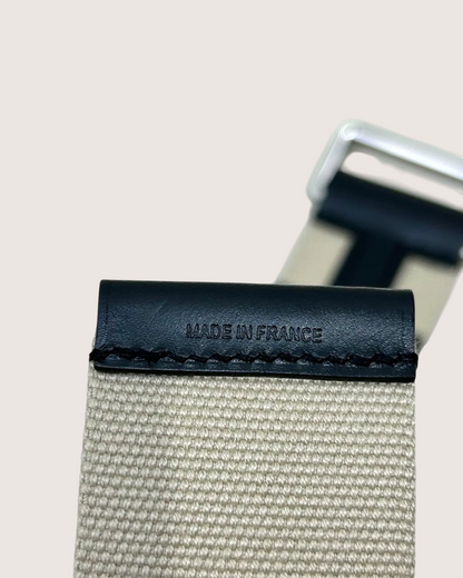Hermès Nomade Canvas H-Buckle Belt Beige/Ecru, Black One Size