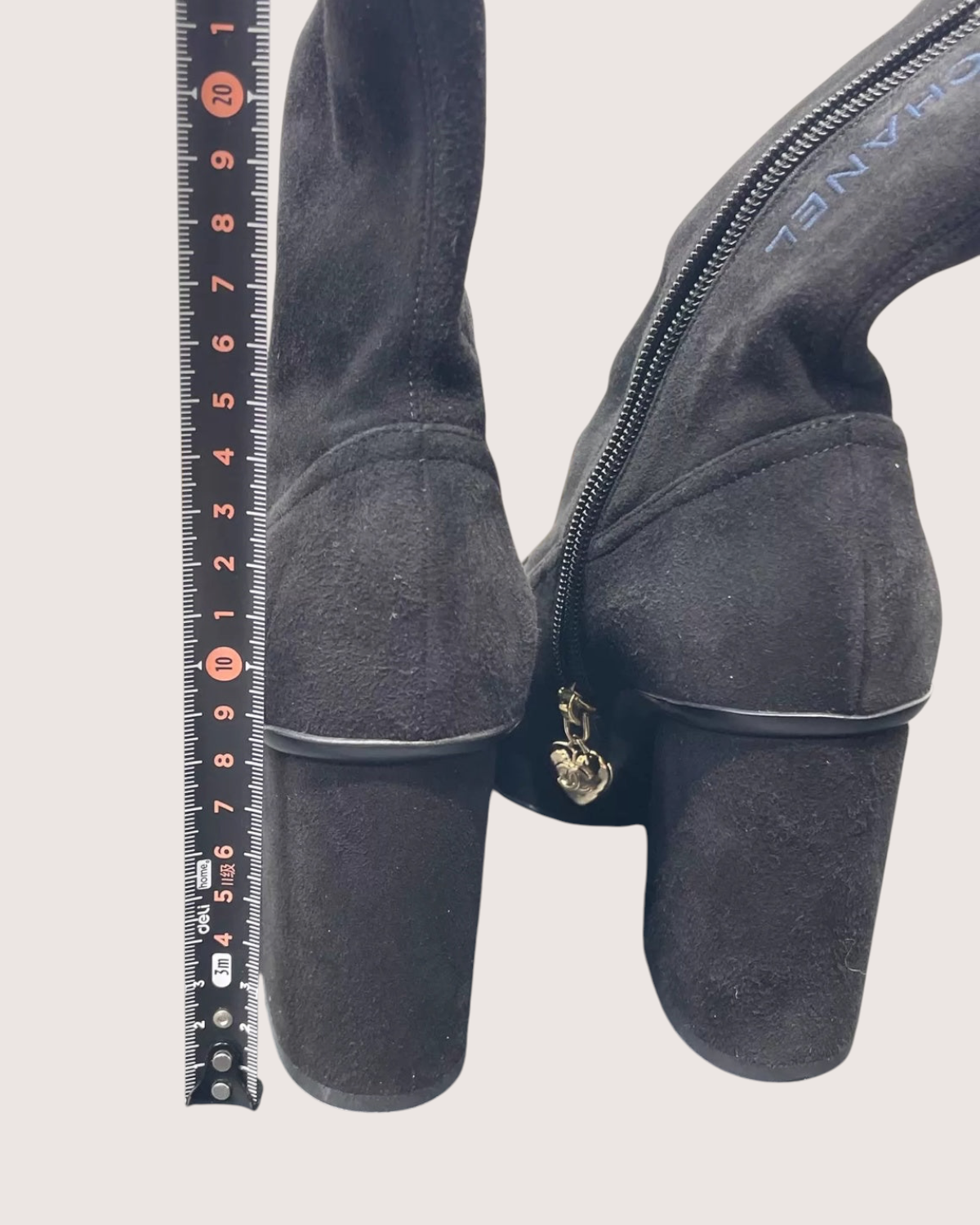 Chanel 23B Suede Ankle Boots Black ["EU 35.5"]