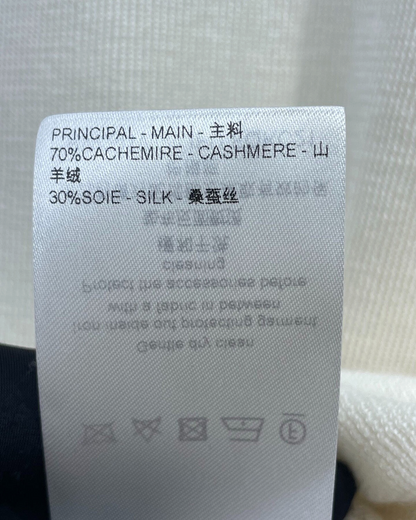 Louis Vuitton Cashmere V-Neck Cardigan White FR 36